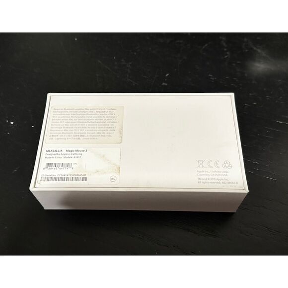 Apple Magic Mouse 2 A1657 Wireless Bluetooth White Rechargeable - Picture 4 of 4